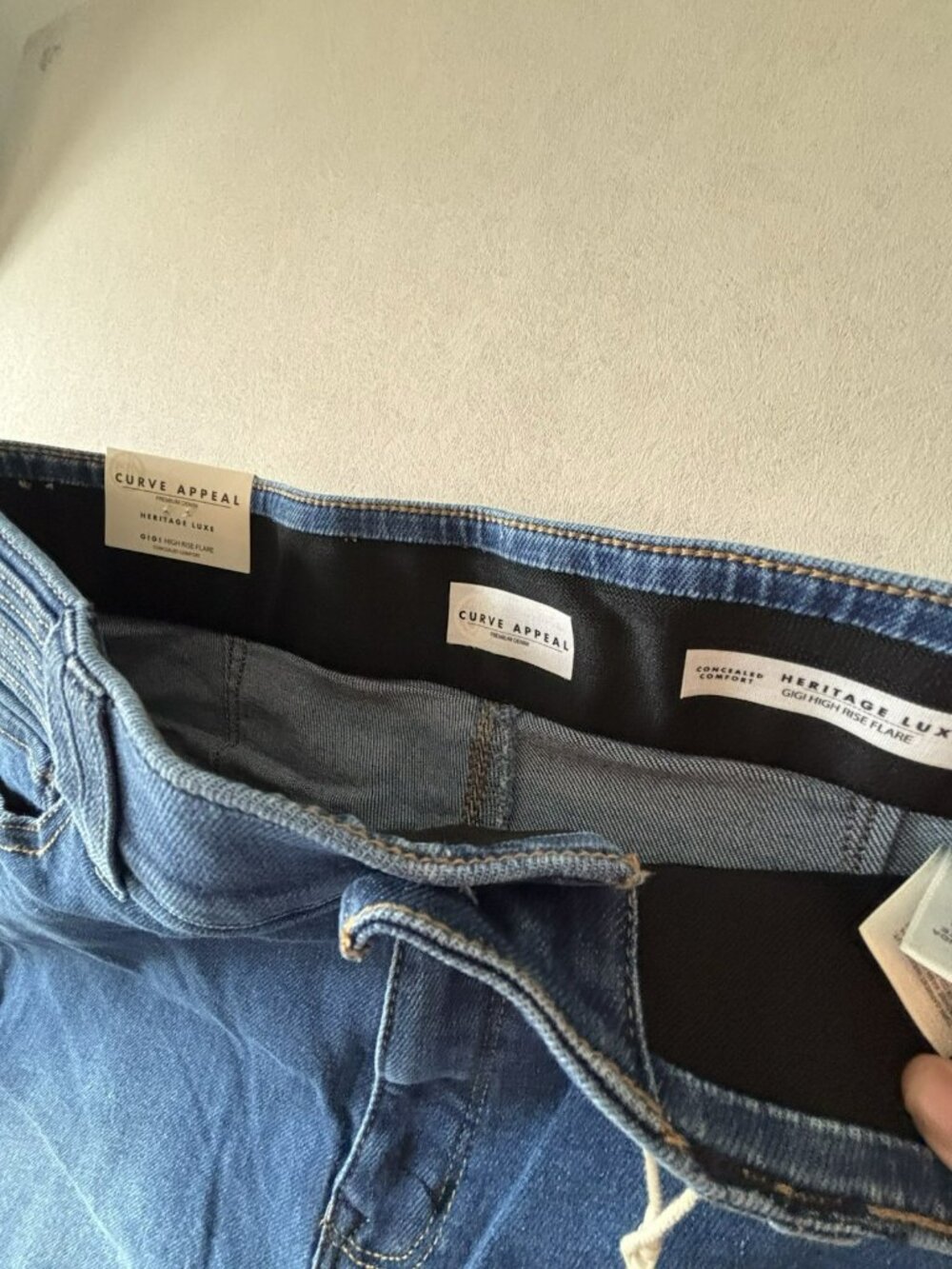 Curve Appeal Heritage Luxe Gigi High Rise Flare Jeans Womens 10/30 Dark Wash NWT - Picture 5 of 10